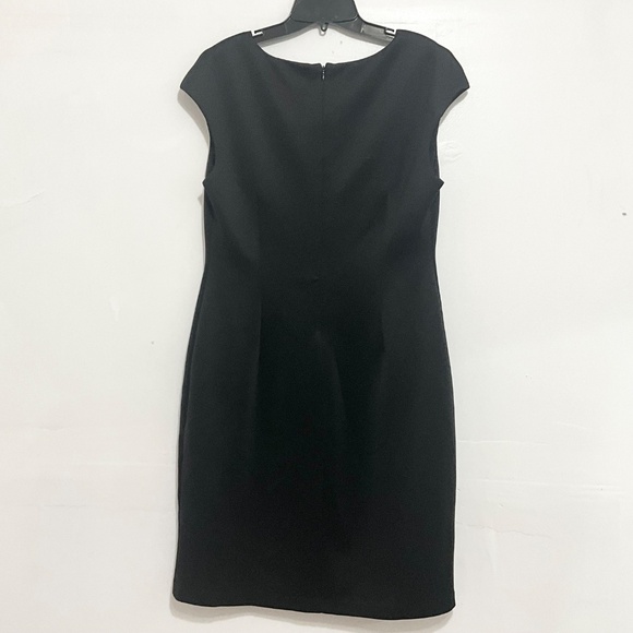 CONNECTED APPAREL Women Color Block Sheath Dress Slpit-Neck Cap Sleeve Size 12 - Picture 4 of 8